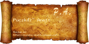 Puczkó Anett névjegykártya